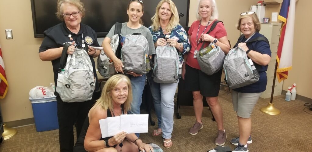 Community donation drive volunteers